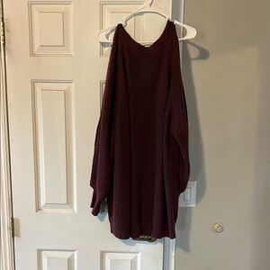 Cozy Burgundy Knit Sweater